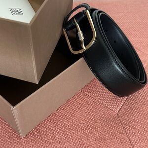 Toteme Black Leather Belt